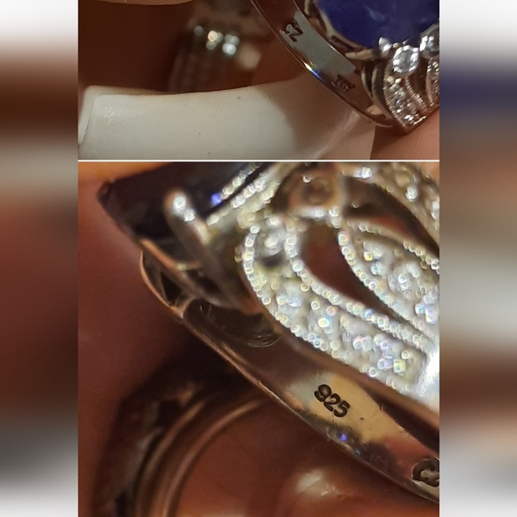 AUTHENTIC GENUINE SOLID CZ BELLA LUCE STERLING SILVER TANZANITE ring 8 - Picture 3 of 7